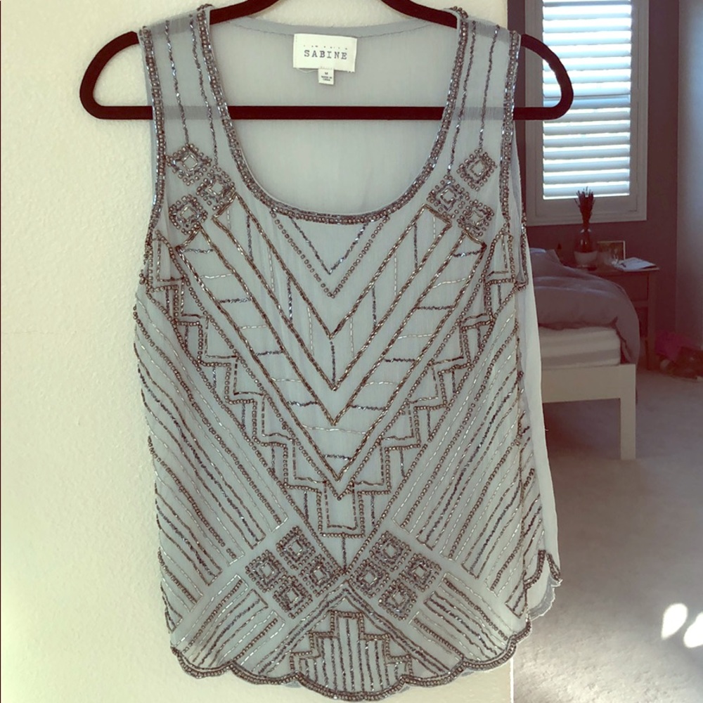 ✨ BEAUTIFUL SHEER BEADED TANK ✨